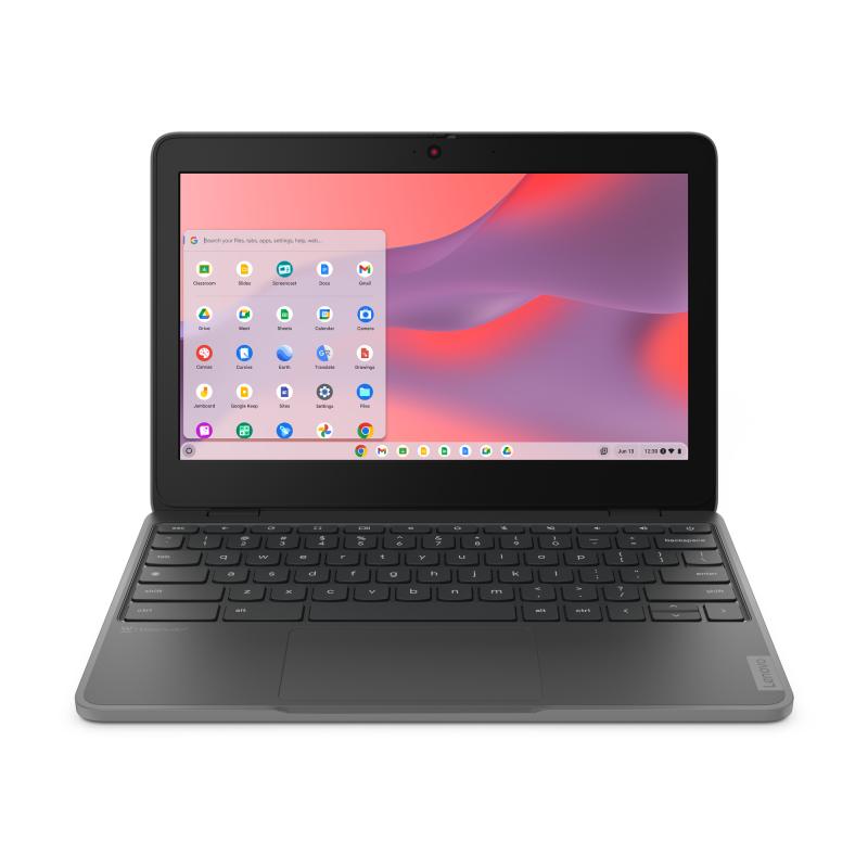 Lenovo 100e Chromebook Gen 4 (Intel) N100 29,5 cm (11.6") HD 8 Go LPDDR5-SDRAM 64 Go eMMC Wi-Fi 6 (802.11ax) ChromeOS Gris