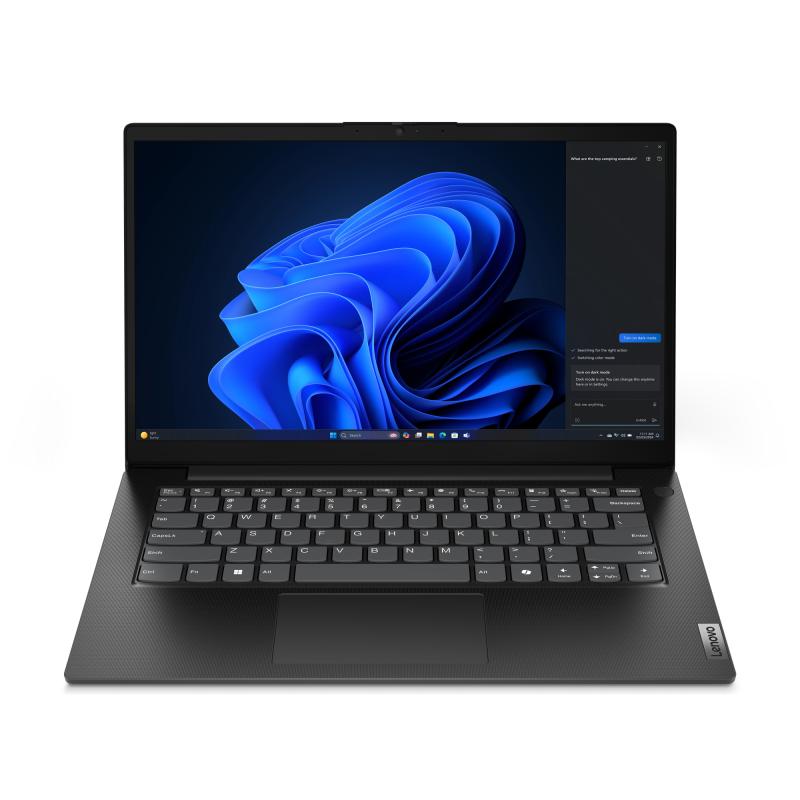 Lenovo V14 G5 IRL Intel Core 3 100U Ordinateur portable 35,6 cm (14") Full HD 8 Go DDR5-SDRAM 256 Go SSD Wi-Fi 6 (802.11ax) Windows 11 Pro Noir Français