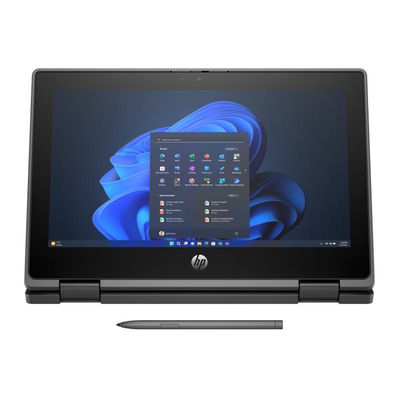 HP Fortis Flip G1i Intel® N N150 Hybride (2-en-1) 29,5 cm (11.6") Écran tactile HD 4 Go LPDDR5-SDRAM 128 Go UFS Wi-Fi 6E (802.11ax) Windows 11 Pro Noir