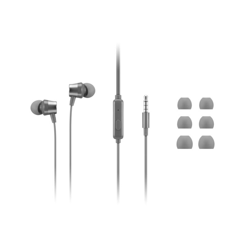 Lenovo 110 Analog Casques Avec fil Ecouteurs Appels/Musique Gris