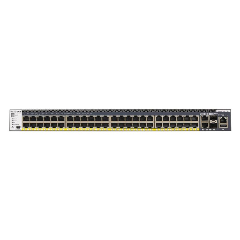 NETGEAR GSM4352PB Géré L2/L3/L4 Gigabit Ethernet (10/100/1000) Connexion Ethernet, supportant l'alimentation via ce port (PoE) 1U Noir