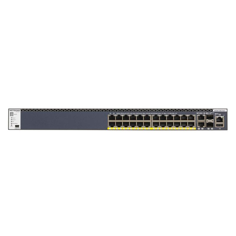 NETGEAR GSM4328PA Géré L2/L3/L4 10G Ethernet (100/1000/10000) Connexion Ethernet, supportant l'alimentation via ce port (PoE) 1U Noir