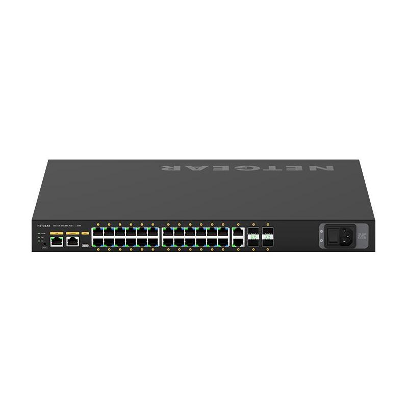 NETGEAR GSM4230P Géré L2/L3/L4 Gigabit Ethernet (10/100/1000) Connexion Ethernet, supportant l'alimentation via ce port (PoE) 1U Noir