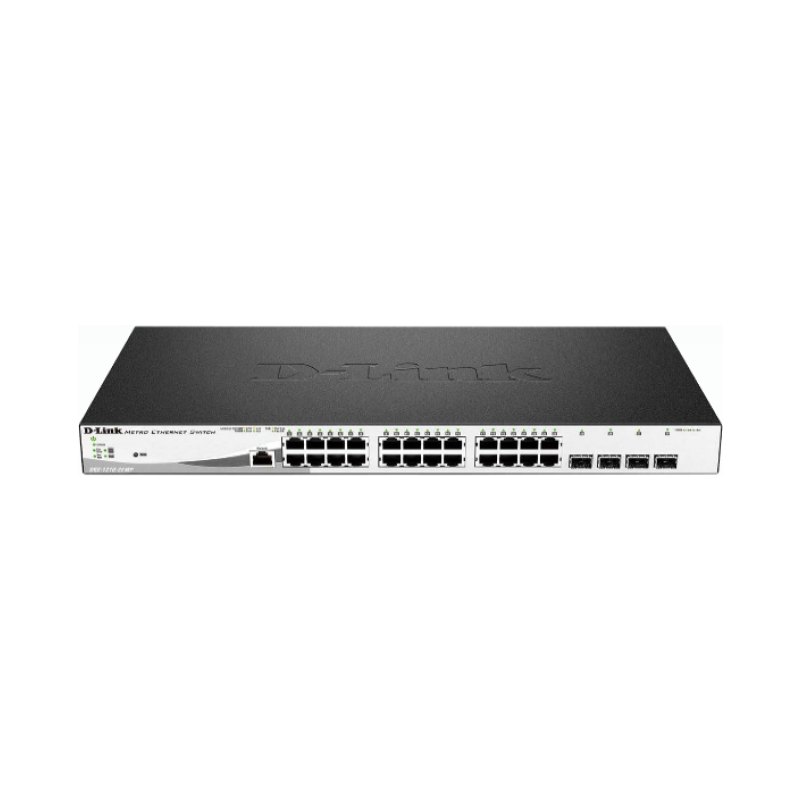 D-Link 28-Port Gigabit PoE+ Smart Managed Switch including 4 x 100/1000Mbps Combo Ports