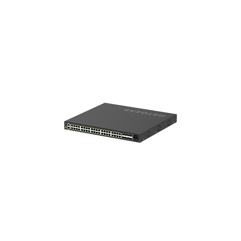 NETGEAR GSM4248P Géré L2/L3/L4 Gigabit Ethernet (10/100/1000) Connexion Ethernet, supportant l'alimentation via ce port (PoE) 1U Noir