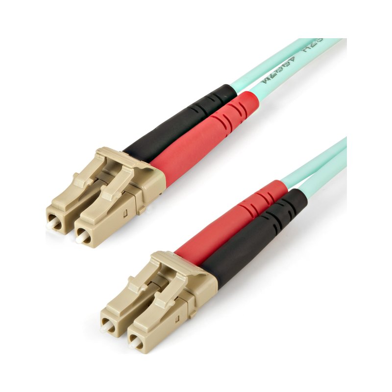 StarTech.com 5m (16.4ft) LC/UPC to LC/UPC OM4 Multimode Fiber Optic Cable, 50/125µm LOMMF/VCSEL Zipcord Fiber, 100G, Low Insertion Loss - LSZH Fiber Jumper Cord