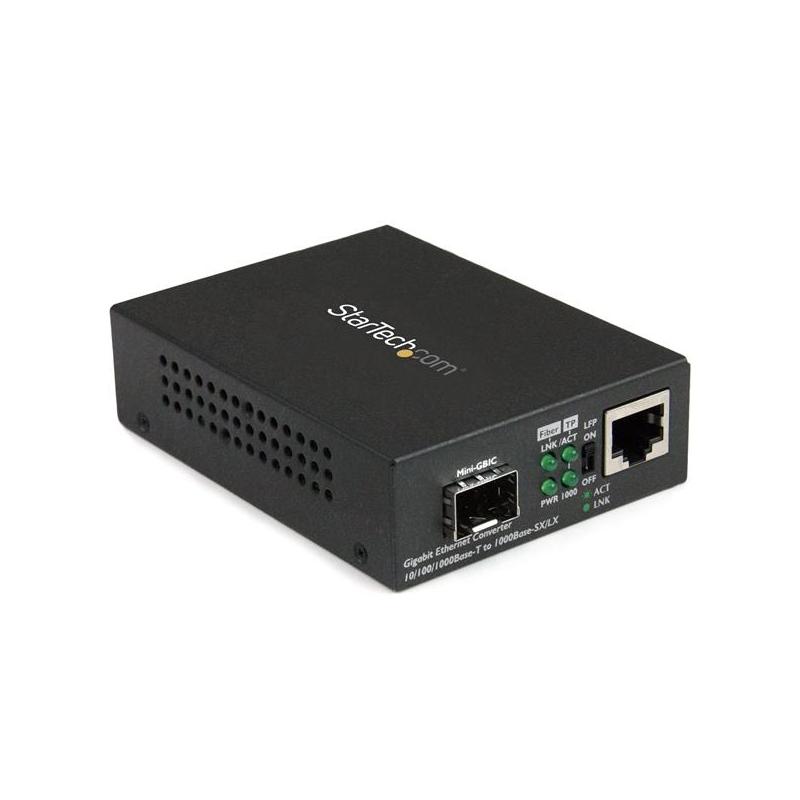 StarTech.com Convertisseur de média fibre optique Gigabit Ethernet avec slot SFP ouvert