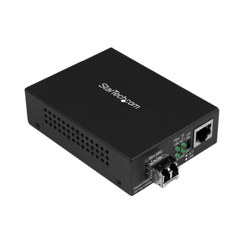 StarTech.com Convertisseur de Média Fibre Multimode (MM) LC pour Réseau 10/100/1000 - 550m - Gigabit Ethernet - 850nm - avec Émetteur-Récepteur SFP
