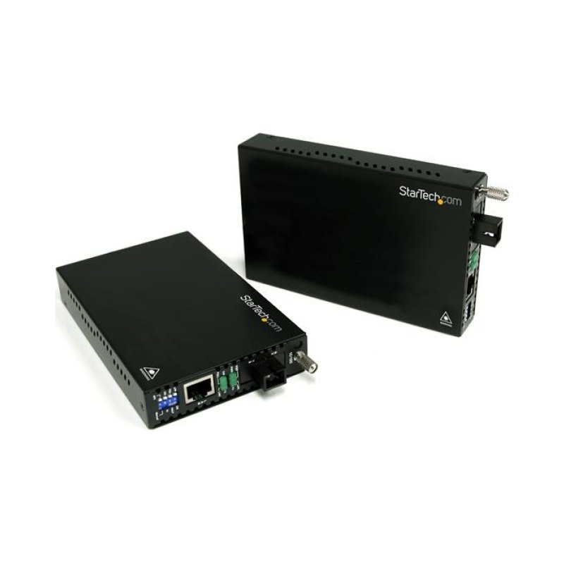 StarTech.com 10/100 Mbps Ethernet Single Mode WDM Fiber Media Converter Kit SC 20km