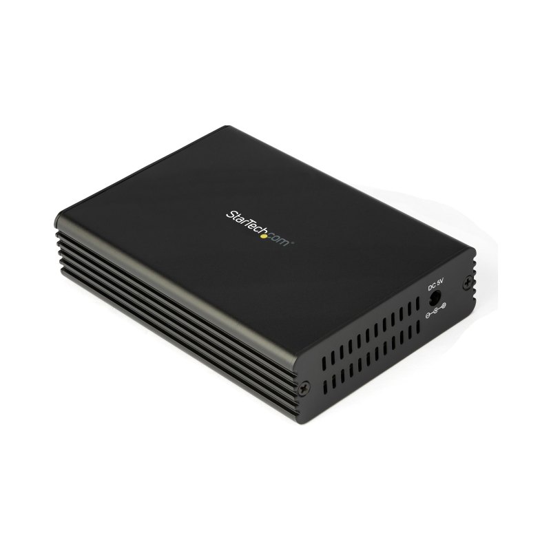 StarTech.com 10GbE Multi-Gigabit Open SFP+ Fiber Media Converter, Standalone 10 Gigabit Ethernet RJ-45 to 10GBASE-T SFP, Single-Mode / Multi-Mode, 9K Jumbo Frames