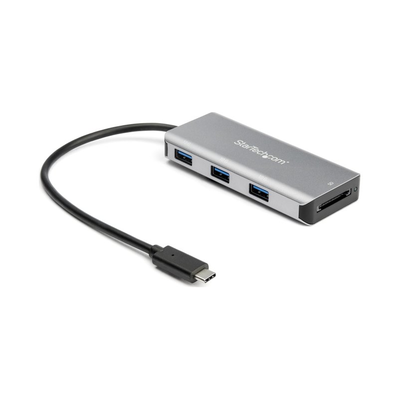 StarTech.com Hub USB-C à 3 Ports avec Lecteur de Carte SD - 3 x USB-A & 1 x Slot SD - Mini Hub USB 3.2 Gen 2 (10Gbps) Type C pour PC Portable - Alimenté par Bus - Compatible avec Thunderbolt 3