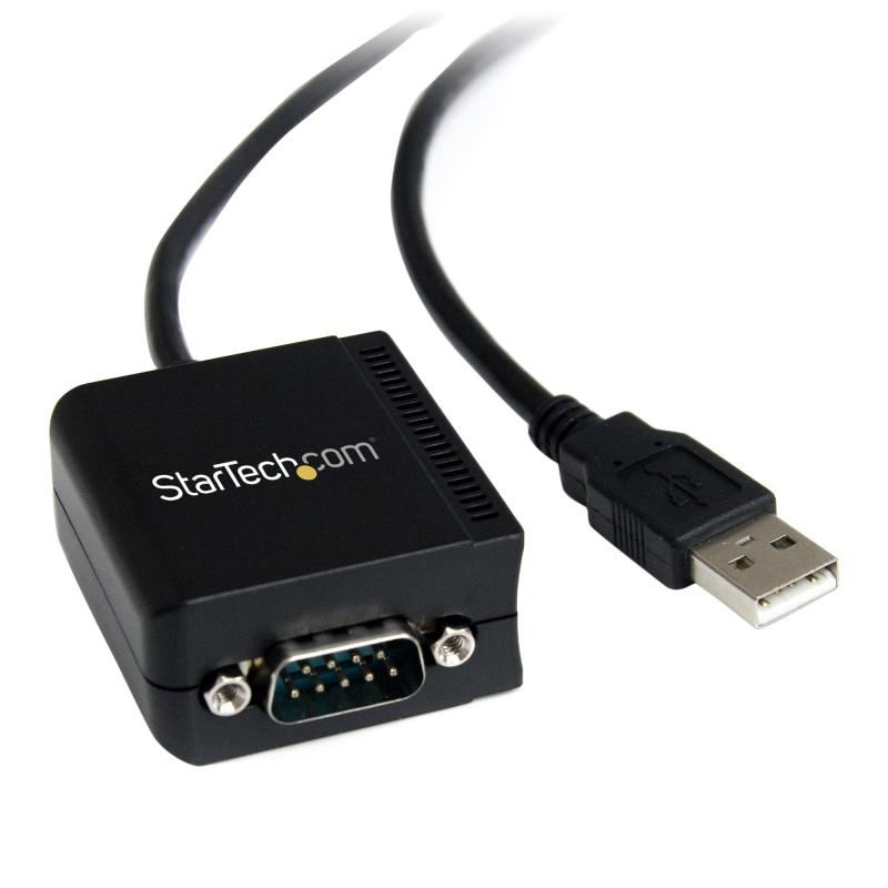 StarTech.com Câble Adaptateur de 2,5m à 1 Port FTDI USB vers Série RS232 avec Isolation Optique, Adaptateur USB vers RS232 - Conforme TAA