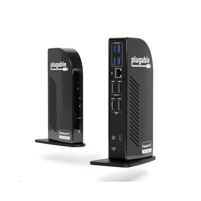 Plugable Technologies UD-3900C4 laptop dock/port replicator Wired USB 3.2 Gen 2 (3.1 Gen 2) Type-C Black