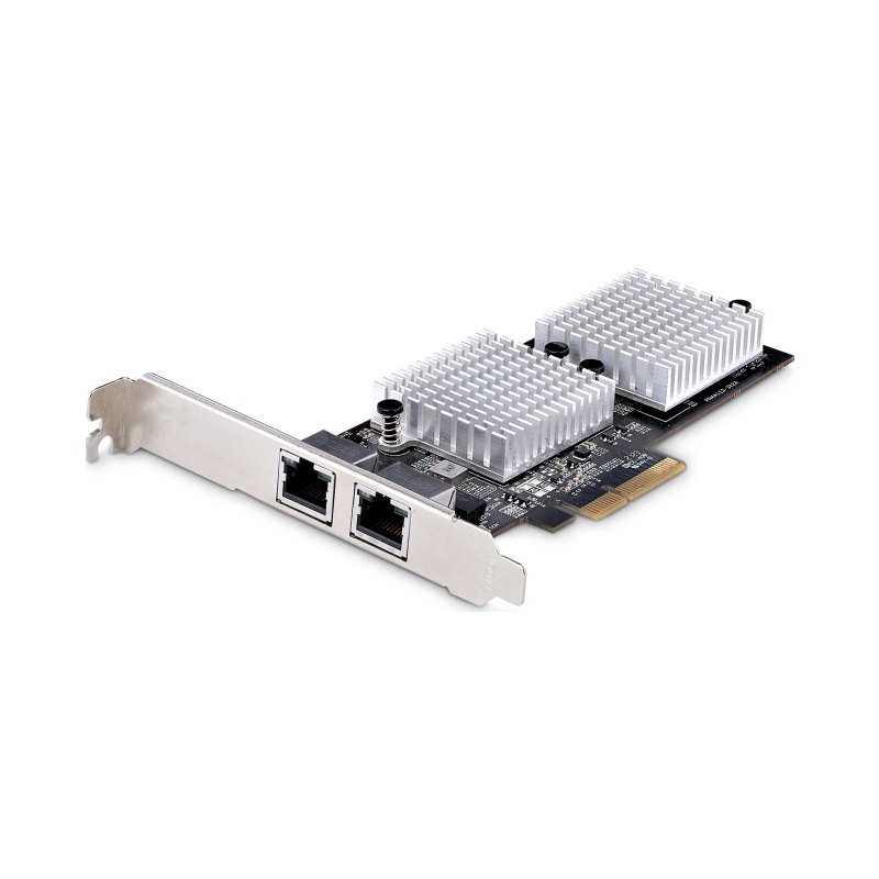StarTech.com Carte Adaptateur Réseau PCIe 10GbE à 2 Ports - Carte Ethernet PCI Express pour PC/Serveur - Carte Réseau PCIe à Six Vitesses Prise en Charge des Trames Jumbo - NIC/LAN, 10GBASE-T et NBASE-T