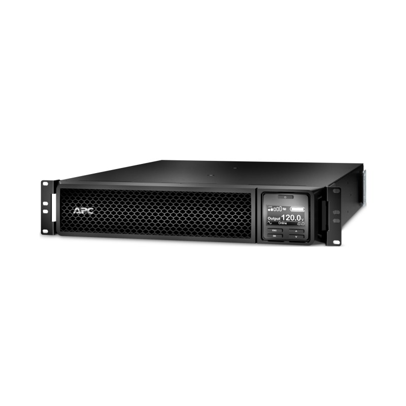 APC Smart-UPS On-Line, 2200VA, Rackmount 2U, 120V, 6x 5-20R+1x L5-20R NEMA outlets, Network Card, Extended runtime, W/ rail kit
