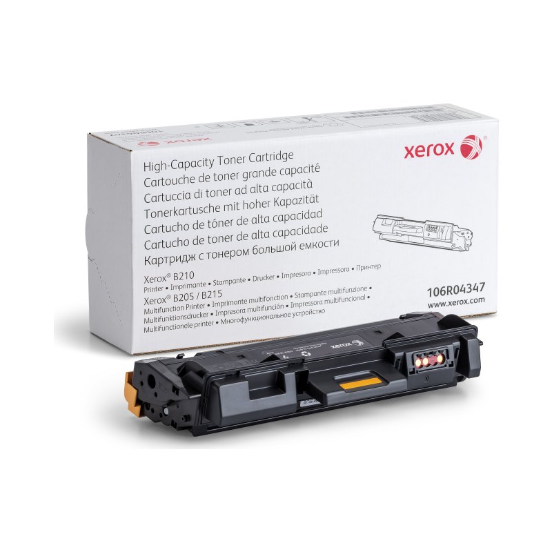 Xerox Genuine ® B205 Multifunction Printer/B210 Printer/B215 Multifunction Printer Black High capacity Toner Cartridge (3000 Pages) - 106R04347