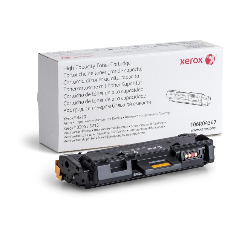 Xerox Cartouche de toner Noir de Grande capacité Imprimante ® B210, Imprimante multifonction ® B205/ ® B215 (3000 pages) - 106R04347