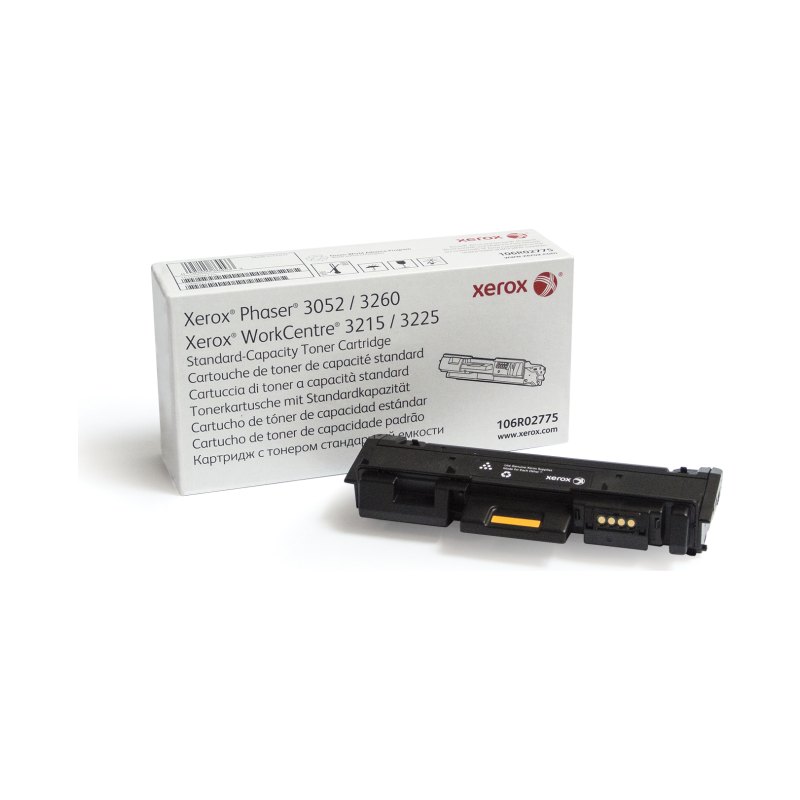 Xerox Genuine Phaser® 3052/3260, WorkCentre® 3215/3225 Black Standard capacity Toner Cartridge (1500 Pages) - 106R02775