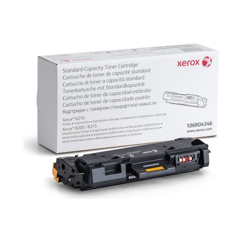 Xerox Genuine ® B205 Multifunction Printer/B210 Printer/B215 Multifunction Printer Black Standard capacity Toner Cartridge (1500 Pages) - 106R04346