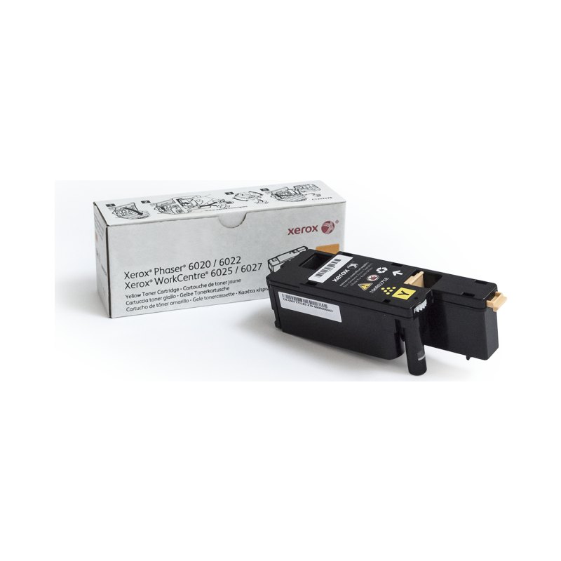 Xerox Genuine Phaser® 6020/6022, WorkCentre® 6025/6027 Yellow Standard capacity Toner Cartridge (1000 Pages) - 106R02758