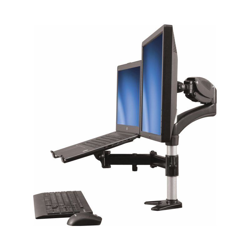 StarTech.com Support de Bureau pour Écran jusqu'à 27"(8kg) - Bras Articulé avec Support pour Ordinateur Portable - Multidirectionnel