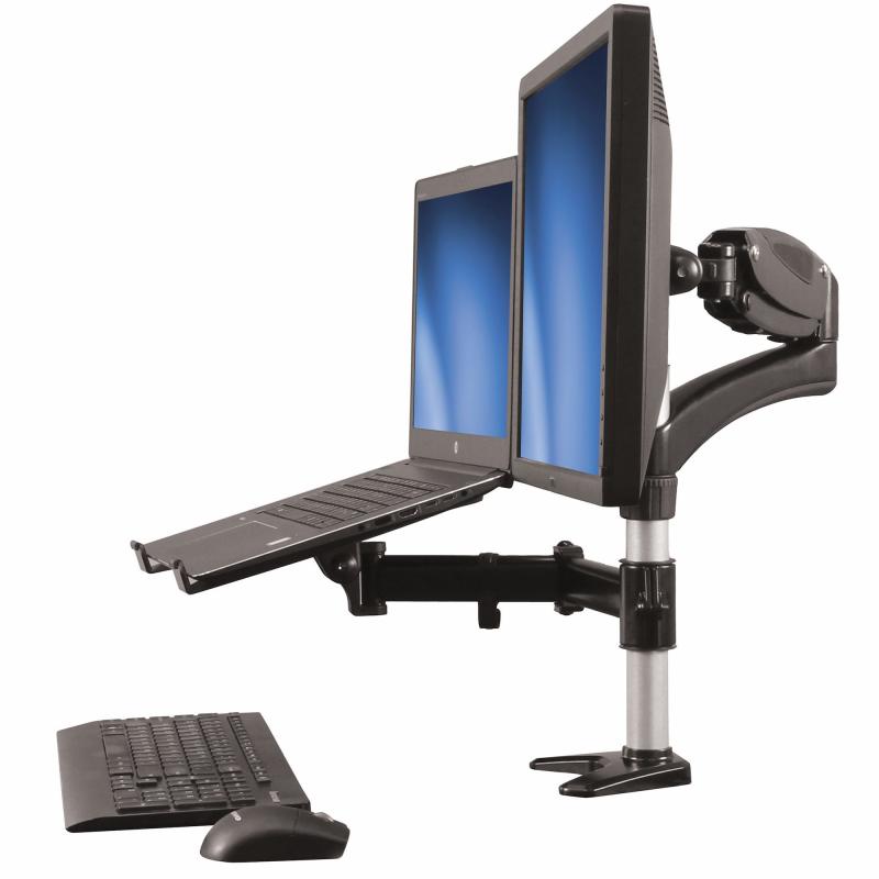 StarTech.com Support de Bureau pour Écran jusqu'à 27"(8kg) - Bras Articulé avec Support pour Ordinateur Portable - Multidirectionnel