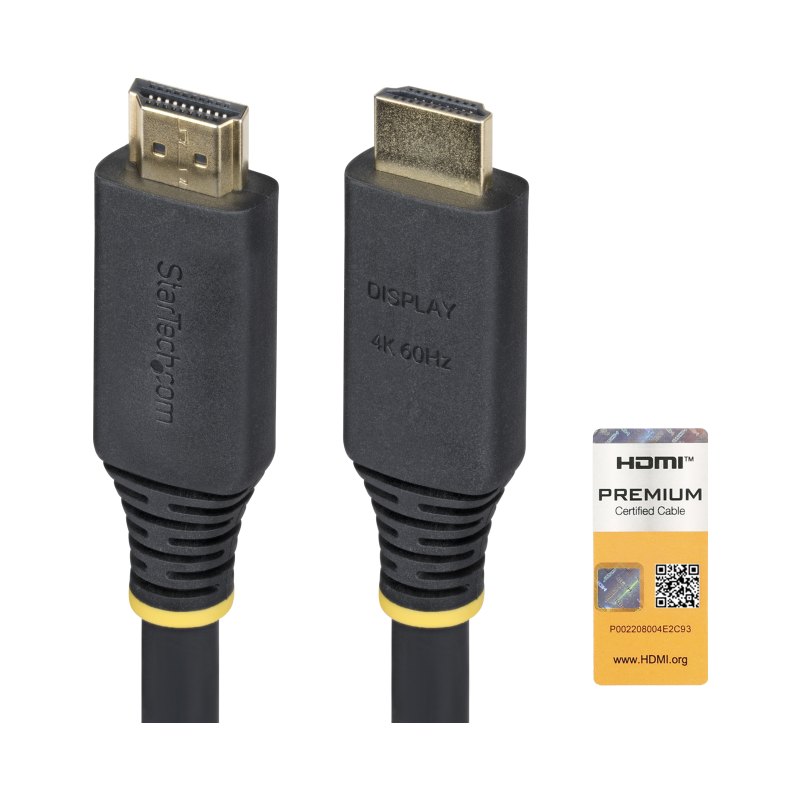 StarTech.com 35ft (10.6m) Active High Speed HDMI Cable, 4K 60Hz/1440p 144Hz, HDR10/HDCP 2.2/ARC, 18Gbps, UHD HDMI 2.0 Cord for TV/Monitor/Display, TPE Jacket