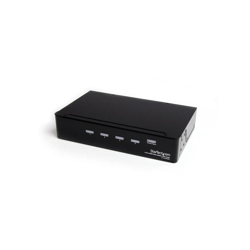 StarTech.com Répartiteur vidéo et amplificateur de signal HDMI haute vitesse à 4 ports avec audio