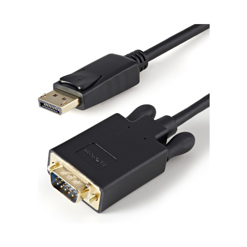 StarTech.com 3ft (91cm) DisplayPort to VGA Cable - Active DisplayPort to VGA Adapter Cable - 1080p Video - DP to VGA Monitor Cable - DP 1.2 to VGA Converter - Latching DP Connector