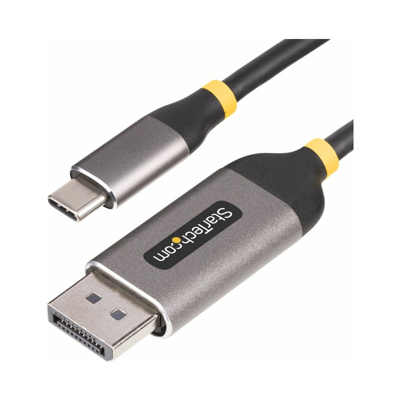 StarTech.com Câble USB-C vers DisplayPort de 3m, 8K 60Hz, 4K 144Hz, HDR, Câble Adaptateur USB-C vers DP, Câble de Conversion Vidéo USB Type-C vers DP 1.4, Compatible USB4/Thunderbolt 3/4