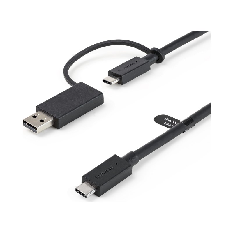 StarTech.com Câble USB-C de 1m avec Adaptateur USB-A Dongle, USB 10Gbps/5Gbps, 100W (5A) PD, 8K 60Hz/4K 144Hz DP Alt Mode - Compatible Thunderbolt