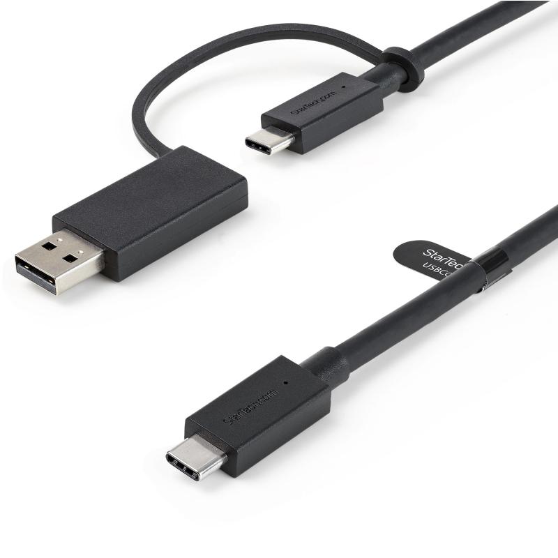 StarTech.com Câble USB-C de 1m avec Adaptateur USB-A Dongle, USB 10Gbps/5Gbps, 100W (5A) PD, 8K 60Hz/4K 144Hz DP Alt Mode - Compatible Thunderbolt