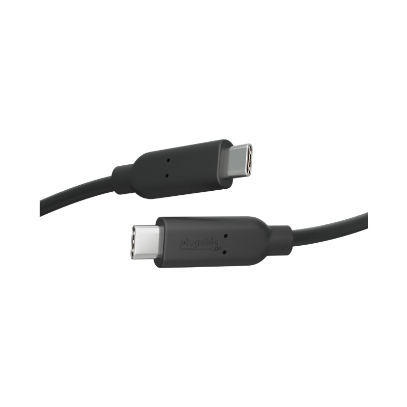 Plugable Technologies 10Gbps USB C to USB C Cable, 3.3 feet (1 Meter), 5A, USB-IF Certified, USB 3.1 Gen 2 Type-C - Driverless