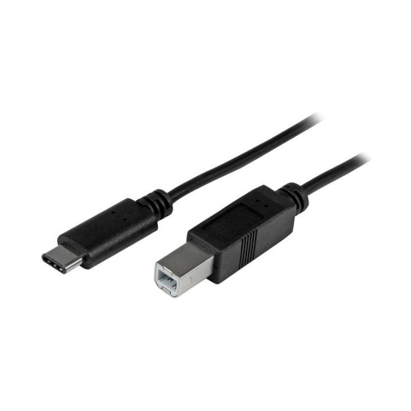 StarTech.com 6.6ft (2m) USB-B to USB-C Cable, Data Cord, USB 2.0, USB-C Data Transfer Cable