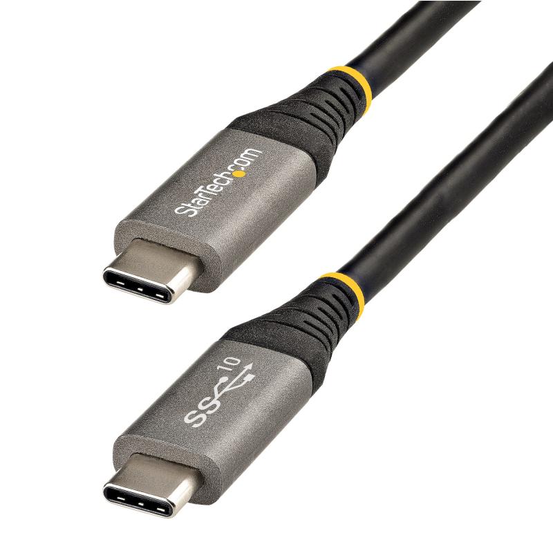 StarTech.com Câble USB-C de 1m, USB 10Gbps, 100W (5A) Power Delivery, 8K 60Hz/4K 144Hz DP Alt Mode, Compatible Thunderbolt