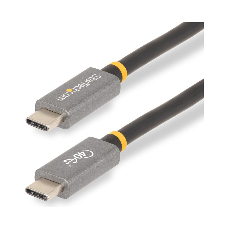 StarTech.com Câble USB4 de 1m 40Gbps, 100W (5A) Power Delivery, 8K 120Hz/4K 240Hz DP Alt Mode, Câble USB-C Certifié USB-IF - Compatible Thunderbolt