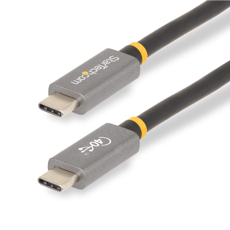 StarTech.com Câble USB4 de 1m 40Gbps, 100W (5A) Power Delivery, 8K 120Hz/4K 240Hz DP Alt Mode, Câble USB-C Certifié USB-IF - Compatible Thunderbolt