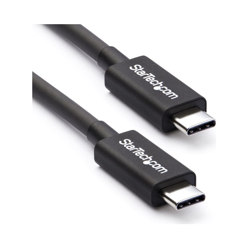 StarTech.com Câble Thunderbolt 3 de 50 cm, 40Gbps, 100W PD, 4K/5K, Certifié Thunderbolt, Compatible avec Thunderbolt 4/USB 3.2/DisplayPort