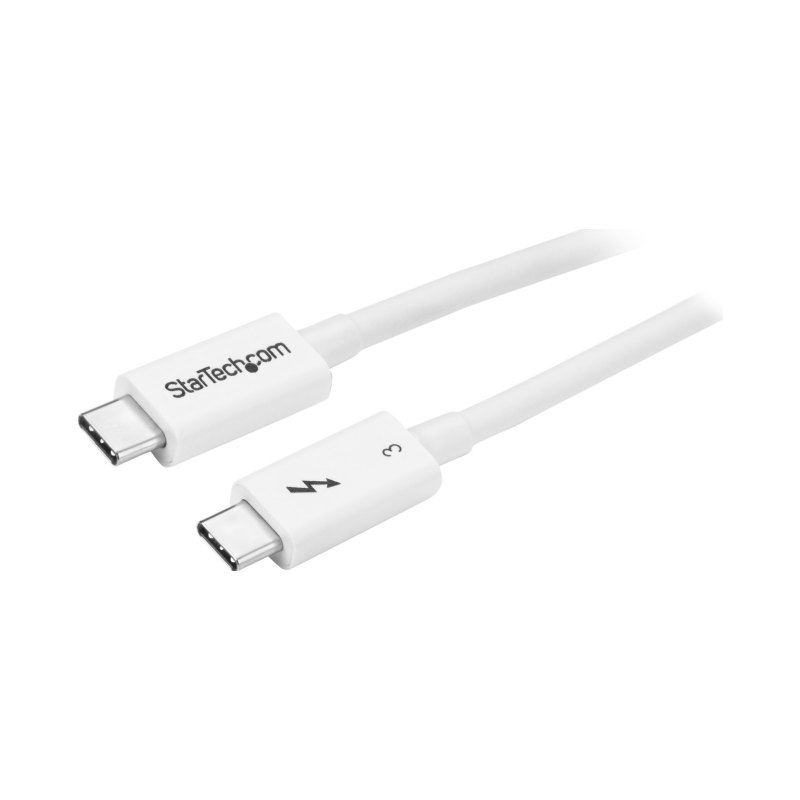 StarTech.com 1.6ft (50cm) Thunderbolt 3 Cable, 40Gbps, 100W PD, 4K/5K, Thunderbolt Certified, Compatible with Thunderbolt 4/USB 3.2/DisplayPort