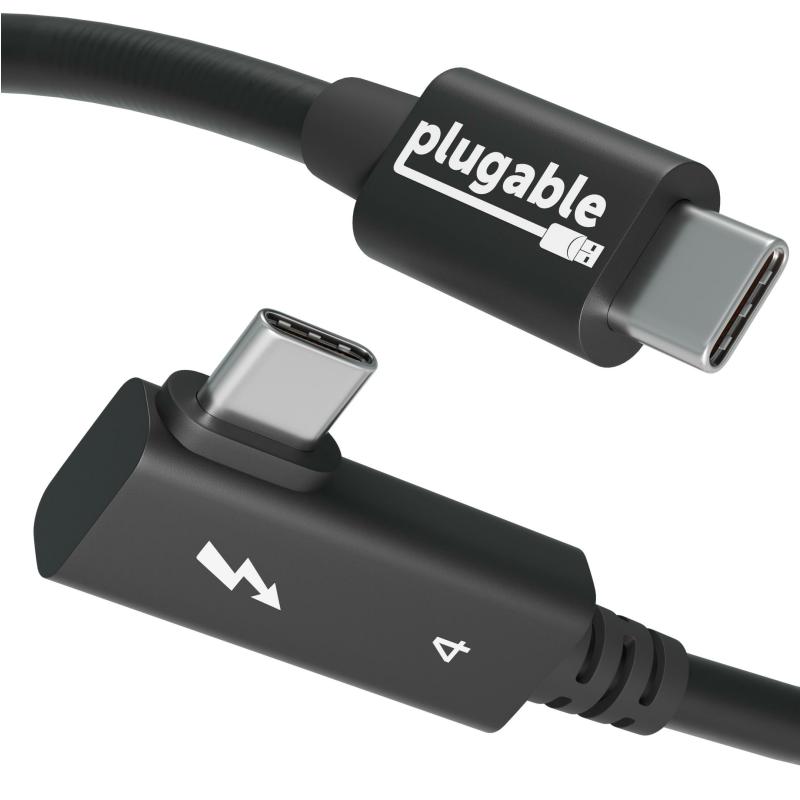 Plugable Technologies TBT4-240W-80CMR Câble Thunderbolt 0,8 m 40 Gbit/s Noir