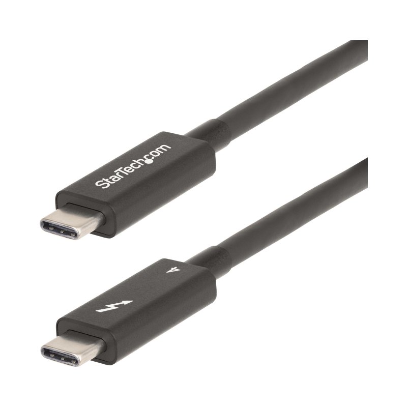 StarTech.com Câble Thunderbolt 4 Actif de 2m - 40Gps, 100W Power Delivery, Vidéo 4K/8K - Cordon Thunderbolt 4 Pro Certifié par Intel - Adaptateur Compatible avec USB4/TB4/ USB 3.2/ USB-C/DisplayPort/Thunderbolt 3