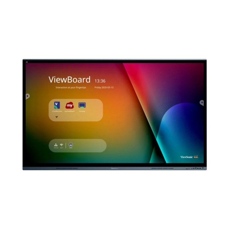 Viewsonic IFP7562 Signage Display Interactive flat panel 190.5 cm (75") LED Wi-Fi 350 cd/m² 4K Ultra HD Black Touchscreen Built-in processor Android