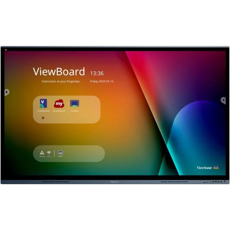 Viewsonic IFP7562 Écran d'affichage dynamique Écran plat interactif 190,5 cm (75") LED Wifi 350 cd/m² 4K Ultra HD Noir Écran tactile Intégré dans le processeur Android