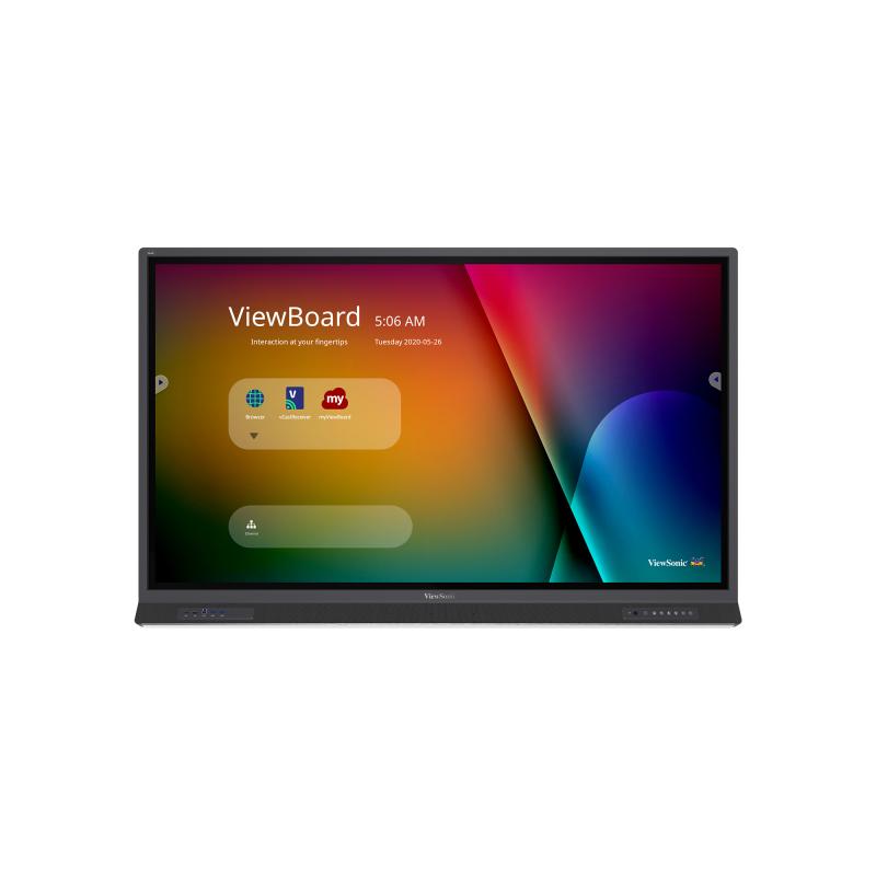 Viewsonic IFP6552-1A Écran d'affichage dynamique Écran plat interactif 165,1 cm (65") 350 cd/m² 4K Ultra HD Noir Écran tactile Intégré dans le processeur Android 9