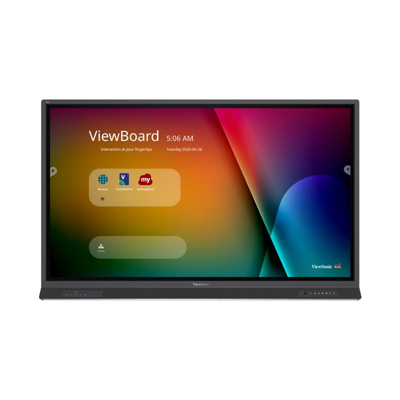 Viewsonic IFP6552-1TAA Signage Display Interactive flat panel 165.1 cm (65") LCD 400 cd/m² 4K Ultra HD Black Touchscreen Built-in processor Android 9