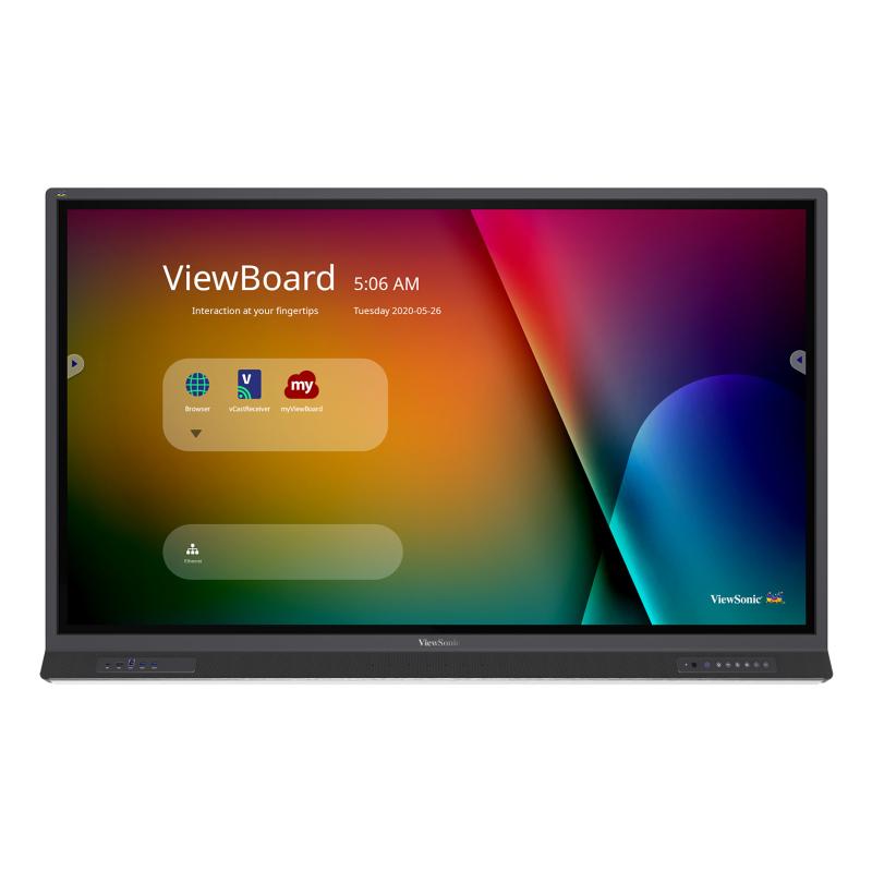 Viewsonic IFP6552-1TAA Écran d'affichage dynamique Écran plat interactif 165,1 cm (65") LCD 400 cd/m² 4K Ultra HD Noir Écran tactile Intégré dans le processeur Android 9
