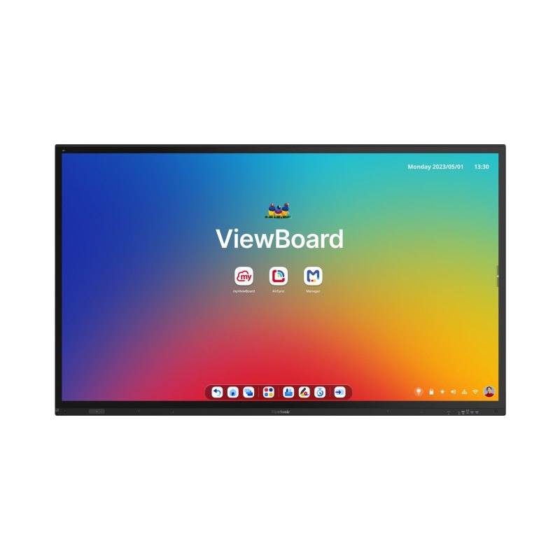 Viewsonic IFP8663 - 86" PCAP 4K 16:9 Android EDLA-certified ViewBoard interactive flat panel display with integrated microphone and USB-C