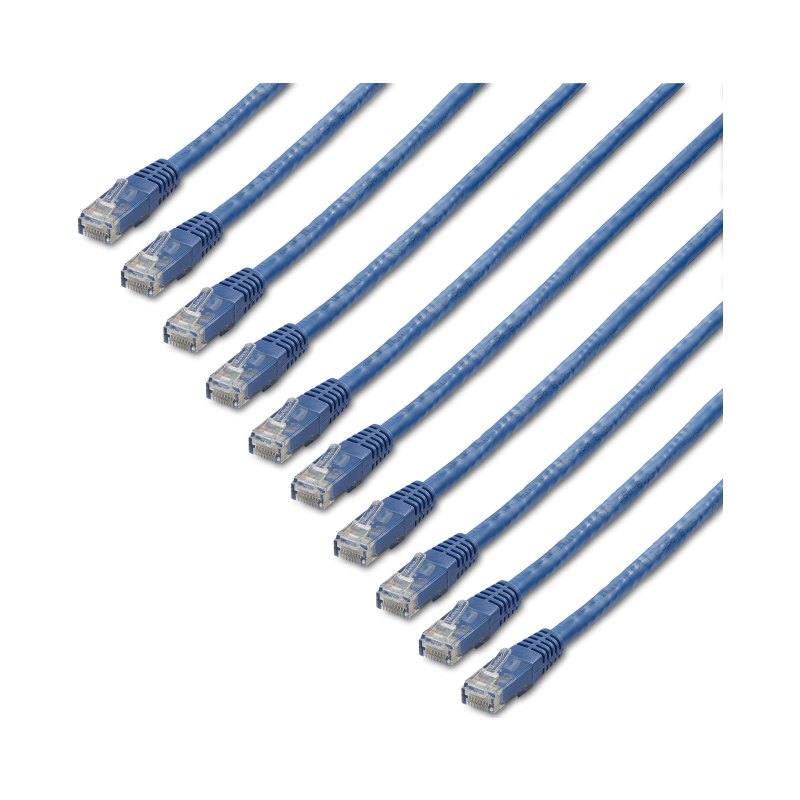 StarTech.com C6PATCH6BL10PK câble de réseau Bleu 1,82 m Cat6 U/UTP (UTP)