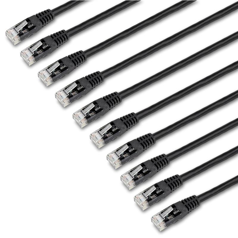 StarTech.com C6PATCH6BK10PK câble de réseau Noir 1,82 m Cat6 U/UTP (UTP)