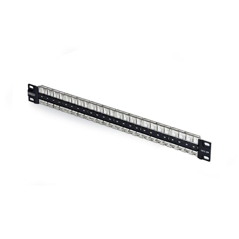 StarTech.com Panneau de Brassage Keystone Vierge 48 Ports 1U, Panneau Patch Cat6 Monté en Rack pour Prises Réseau Ethernet RJ45 STP